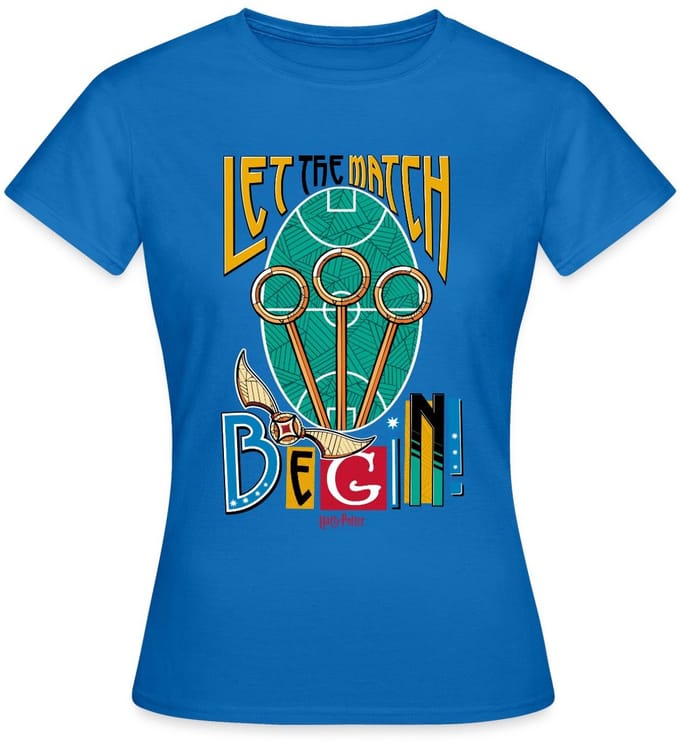 Harry Potter Let The Match Begin Quidditch T-Shirt Dames