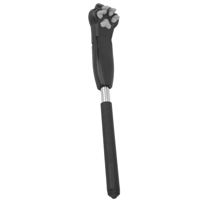 Gratte-dos en forme de griffe de chat, mignon, extensible, en acier inoxydable, outil de massage télescopique black