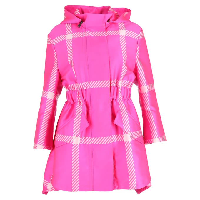 Fendi Pop Tartan Regenjas met Capuchon in Roze Polyester