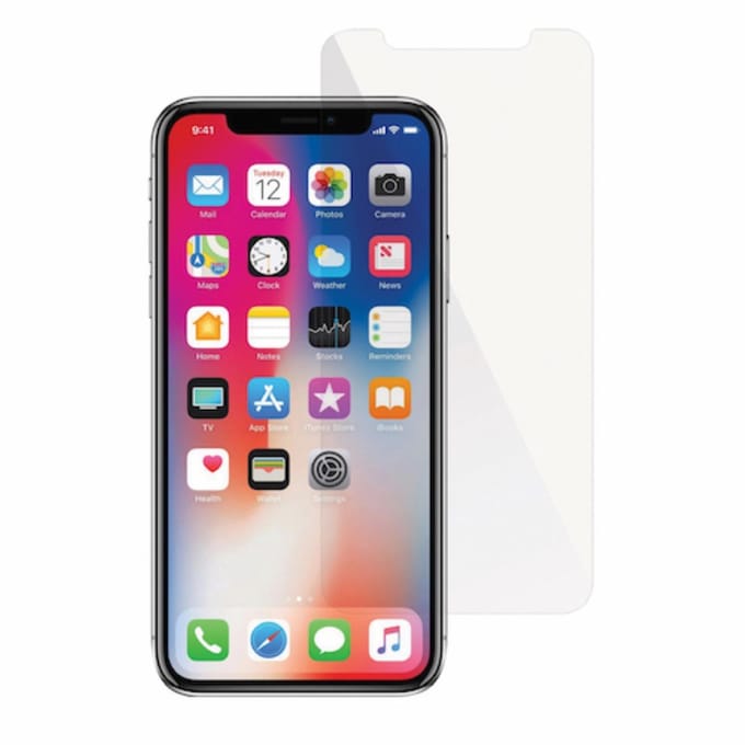 Macally Temp. glass screen prot. - iPhone X