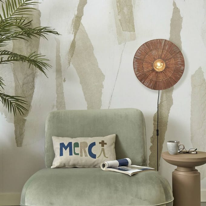 GOOD&MOJO Wandlamp Iguazu - Jute - Ø40cm - Binnen