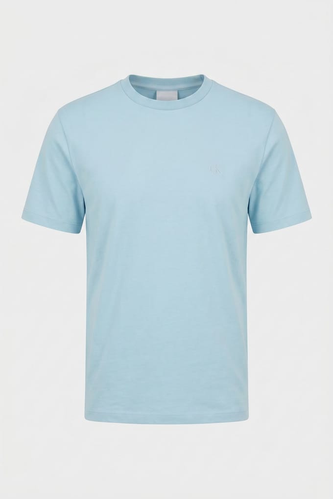 Calvin Klein Ss Supima T-shirt Stratosphere Maat: XL | Basic T-Shirts Outlet | Heren | Blauw