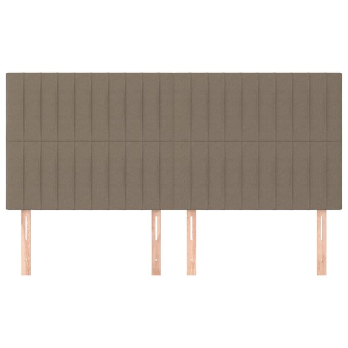 vidaXL - Hoofdbord - taupe - 160x5x118/128 - cm - Stof