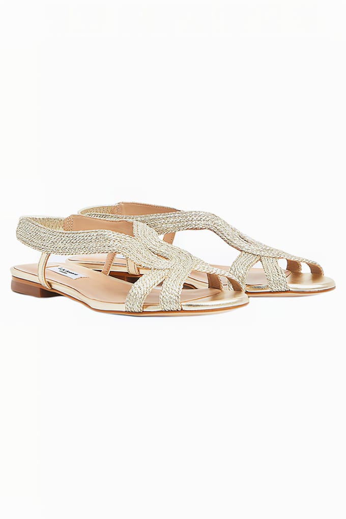 LK Bennett Renee Soft Gold Größe: 36 | Sandalen Outlet | Damen | Gelb