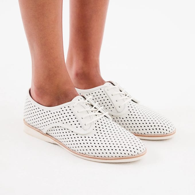 Rollie | Dames | Veterschoen | Derby Punch White | maat 37