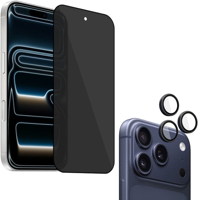 ChiGuard Privacy Screenprotector + Camera beschermglas geschikt voor iPhone 17 Air Screenprotector - Beschermglas - Camera - Privé GuardCover
