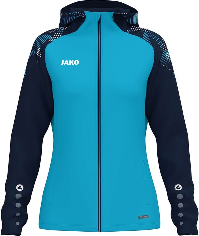 Jako Sonic Jas Met Kap Dames - Aqua / Marine | Maat: 38/40