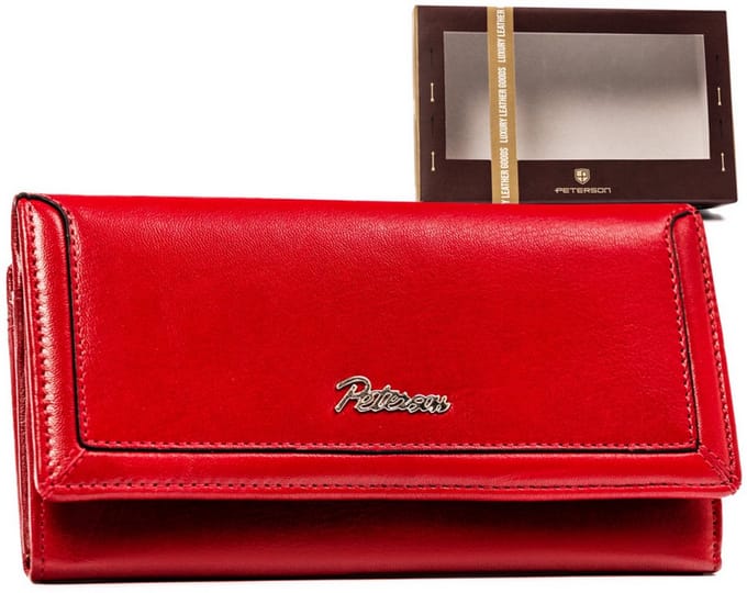 Peterson Classic - Dames Portemonnee - Groot - RFID-beveiliging - Echt Leer - Beugelsluiting