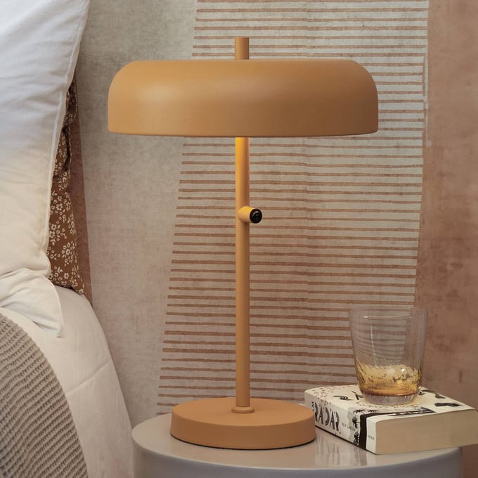 IT´S ABOUT ROMI IT'S ABOUT ROMI tafellamp Porto, 45 cm, mosterdgeel, metaal