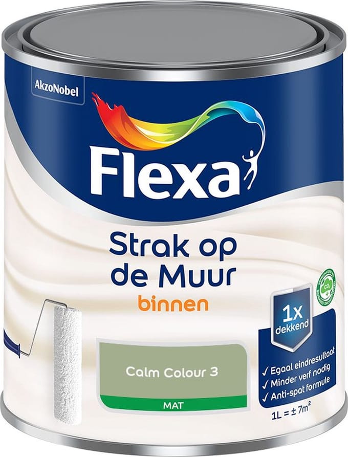 Flexa - Strak Op De Muur Binnen Mat - Calm Colour 3 - Mengverf - 1 L