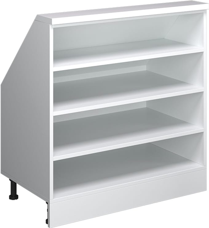 Vicco Rion Kast voor schuine wand – 80 x 81.6 cm met 4 compartimenten Wit