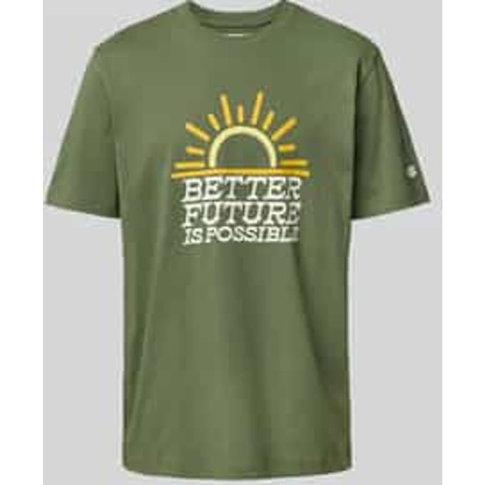 T-shirt met labeldetails