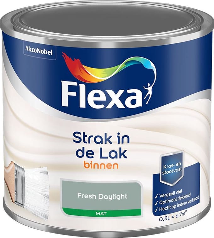 Flexa - Strak In De Lak Binnenlak Mat - Fresh Daylight - Mengverf - 500 Ml