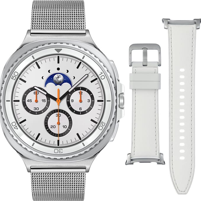 Samsung Special Edition Galaxy Watch 8 CLASSIC Wit/Zilverkl Mesh 46mm