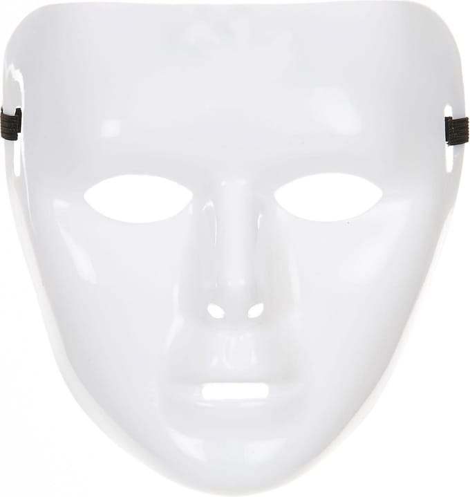 Vegaoo - Wit glimmend masker voor volwassenen