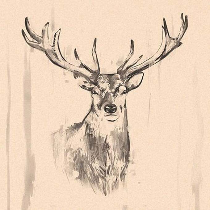Papstar - Servetten - 33 cm - 3-laags - Colourful Deer - 20 stuks
