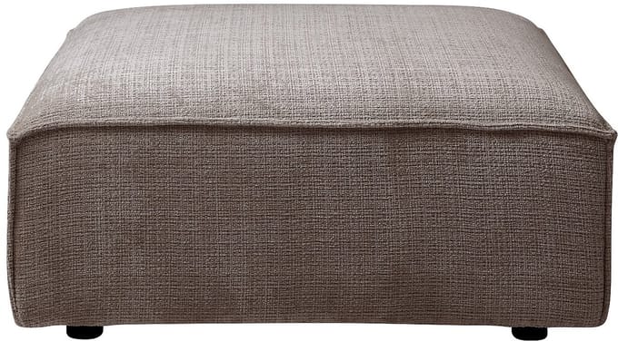 Vente-unique Poef in taupe chenillestof RUZOLO