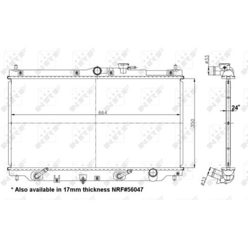 Radiator, motorkoeling NRF 517722