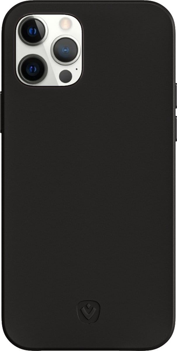 Valenta - Back Case Snap Luxe Leer - Zwart - iPhone 12 - 12 Pro