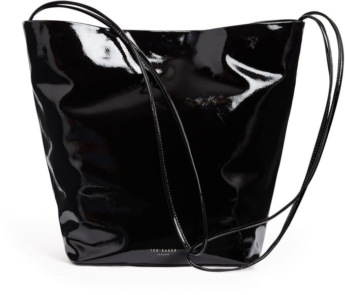 Ted Baker schoudertas Kamilaa Crinkle Thin Strap Bag Black zwart