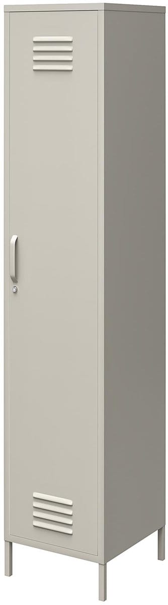 Bradford|Kast met 1 deur in metaal taupe