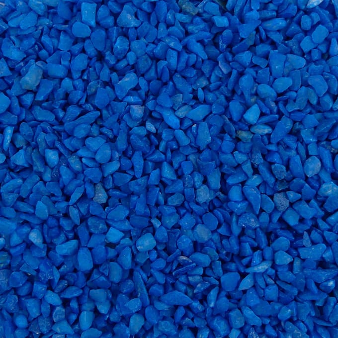 Aquariumgrind BLAUW - Bodembedekking Steentjes Gekleurd 4-6mm - 1KG