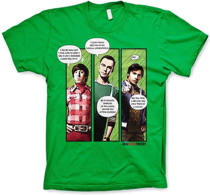 The Big Bang Theory Heren Tshirt -XXL- Superhero Quips Groen
