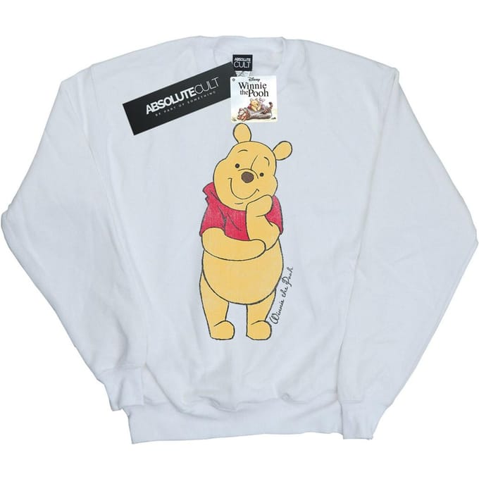 Disney Heren Winnie De Poeh Klassiek Poeh Sweatshirt (Wit)