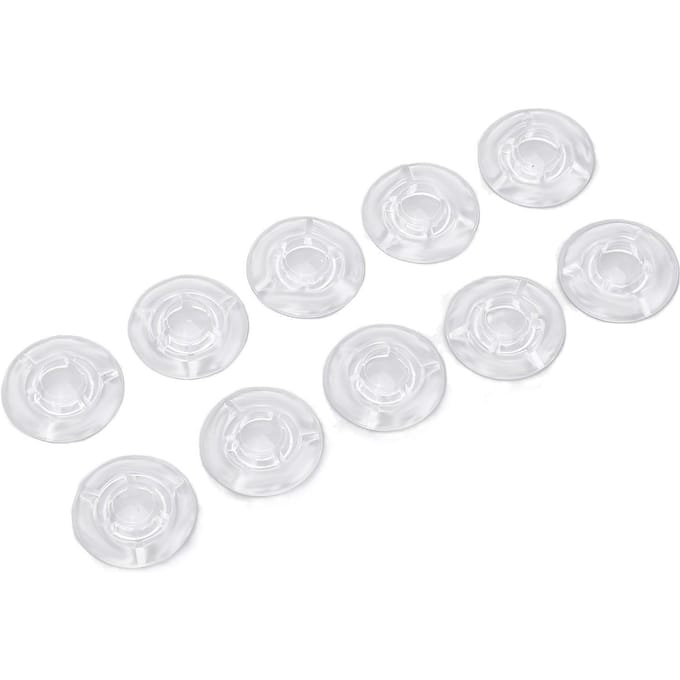 10 Pièces Pédale d'Effet Guitare Footswitch Topper ABS Transparent Pédale Simple Footswitch Topper 10mm white