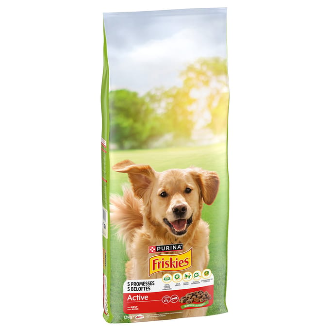 Purina Friskies VitaFit Adult Hond Active met Rund Hondenvoer - Dubbelpak: 2 x 12 kg