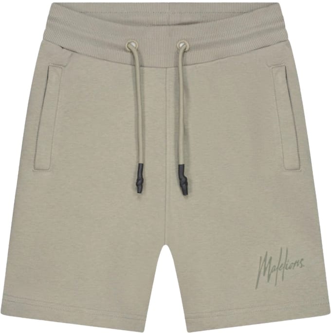 Malelions striped signature short in de kleur groen.