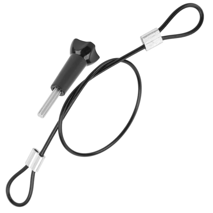 30cm Roestvrij Staal Tether Lanyard Pols Anti-Verlies Riem met 14 inch Schroef voor GOPRODJI OSMO black