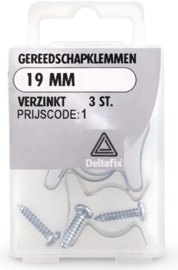 Gereedschapklemmen 19mm vz 3st Deltafix