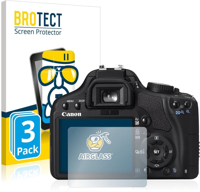 Screenprotector 3 Stuks voor Canon EOS 450D Beschermglas transparant