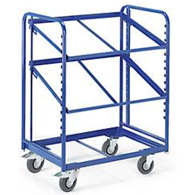 Euro-containerwagen met open frame, 820 x 620 mm