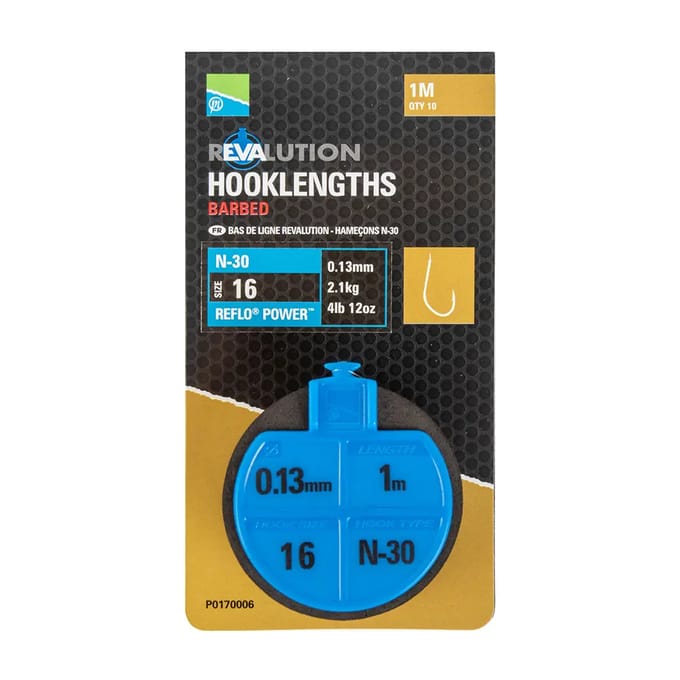 Footer Preston revalution hooklengths n30 (x10)