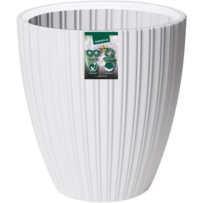 GARDEN ID – Fancy witte plantenbak – 40x42 cm – 36 L