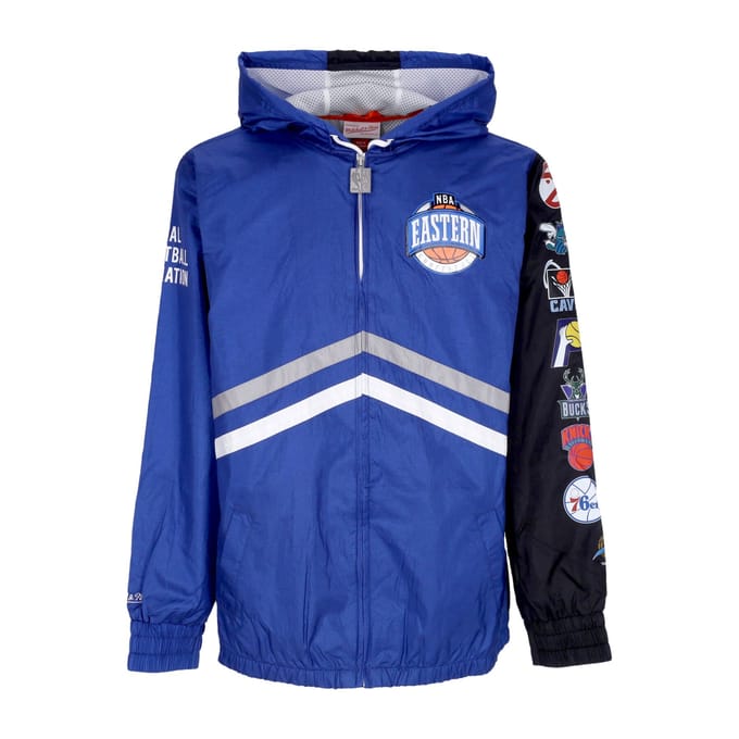 Onmiskenbaar NBA-windjack met volledige ritssluiting voor heren Hardwood Classics Team East-windjack