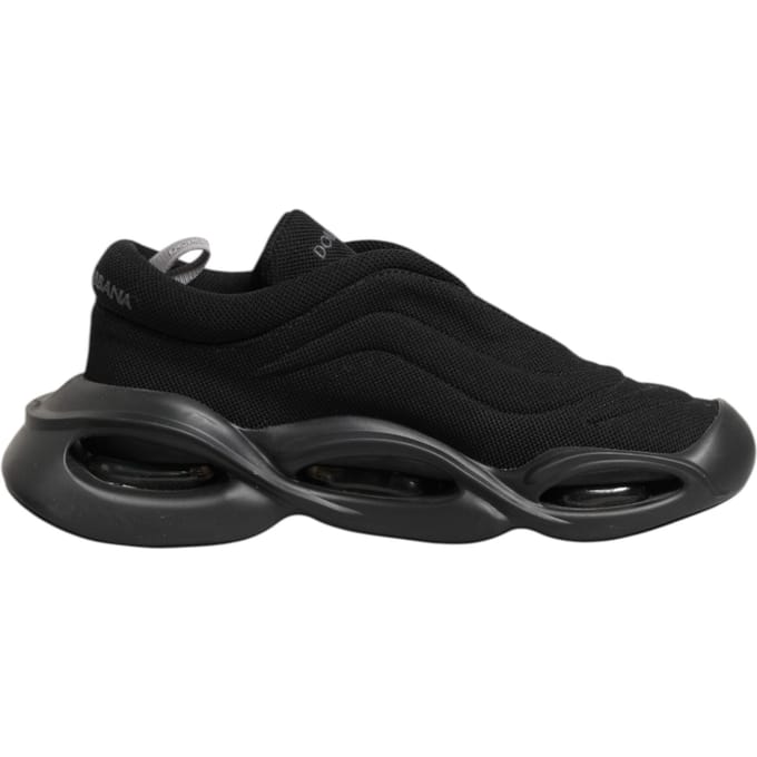 Dolce & Gabbana Zwart Veterschoen Wave Low Top Heren Sneakerschoenen