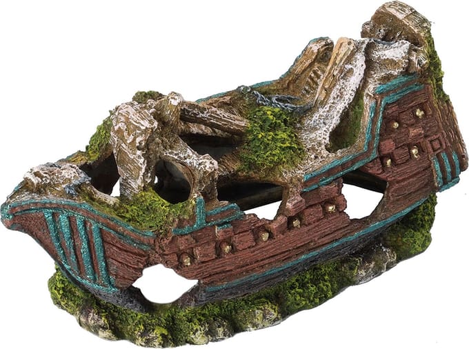 Aqua Della - Aquariumdecoratie - Vissen - Scheepswrak S - 15cm - 1st