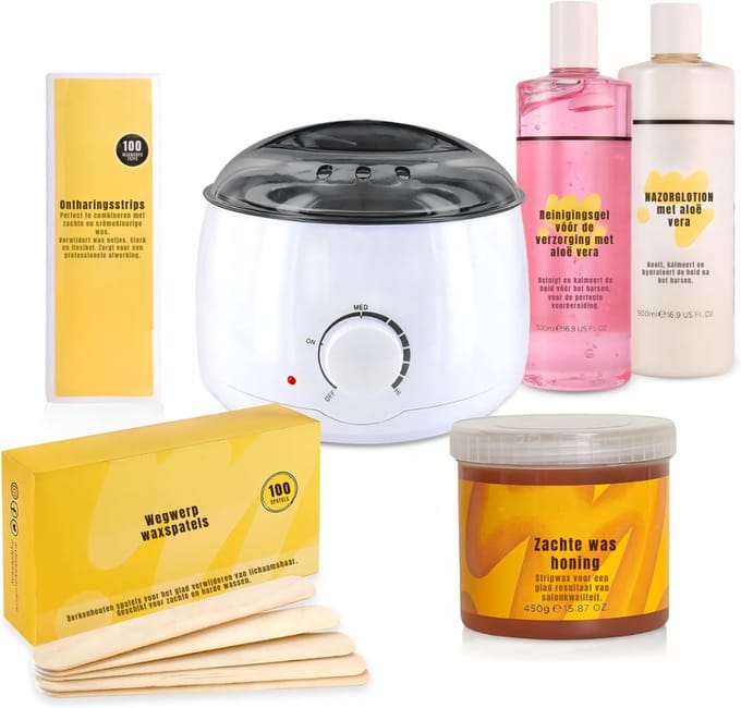 DnA® Wax Apparaat - Wax Set - Wax Kit - Wit - 32cm x 26cm x 25cm