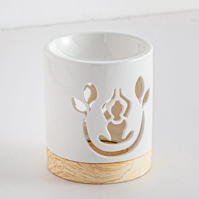 Geurbrander Keramisch wit - Yogi