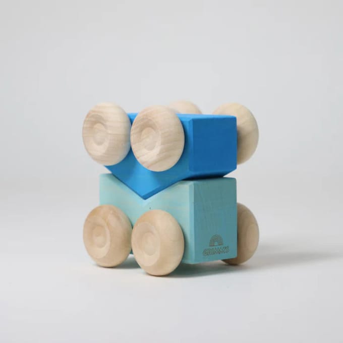 GRIMMS stapel auto's blauw 0 mnd+