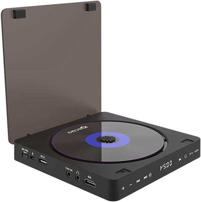 Dvd Speler - Videospeler CD Speler - Films Kijken - USB Interface - 17 x 17 x 7 cm - Zwart
