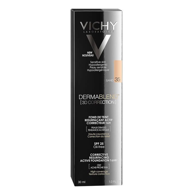 Vichy Dermablend 3D correctie foundation nr35 30ml voor een vette en onzuivere huid