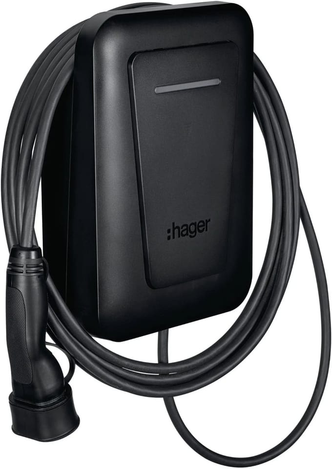 Hager witty one laadpaal met kabel 6,5 m, T2, 11 kW - XVR111C