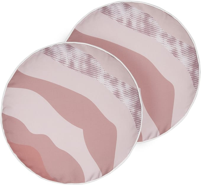 CAMPEI - Tuinkussen set van 2 - Pastelroze - 40 cm - Polyester