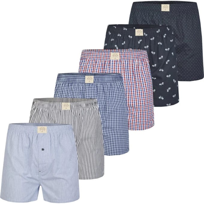 MG-1 Heren Wijde Boxershorts Heren D626 Multipack 6-Pack - Maat XXL