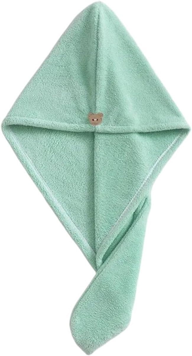 Doodadeals® - Microvezel Handdoek Haar – Haarhanddoek – Stijl & Krullend Haar – Groen – Set van 4
