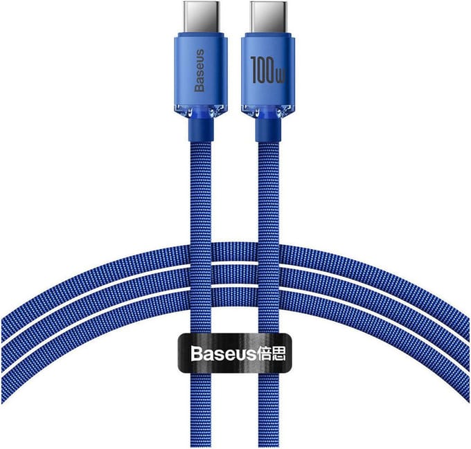 Baseus Crystal Shine cable USB-C to USB-C 100W 1.2m (blue)